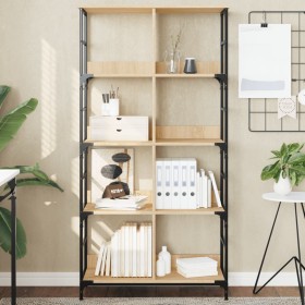 Regal aus Holzwerkstoff Sonoma Eiche 78,5x33x153 cm von , Bücherregale und Regale - Ref: Foro24-835255, Preis: 76,97 €, Rabat...