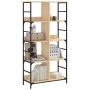 Engineered wood bookshelf in Sonoma oak, 78.5x33x153 cm by , Bookcases and shelves - Ref: Foro24-835255, Price: 76,97 €, Disc...