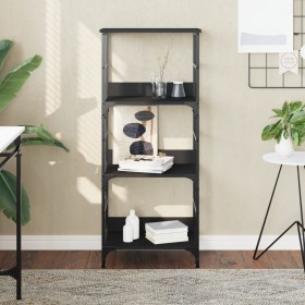 Engineered wood black shelf 50x33x117.5 cm by , Bookcases and shelves - Ref: Foro24-835269, Price: 53,24 €, Discount: %