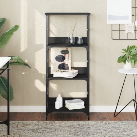 Regal aus schwarzem Holzwerkstoff 50x33x117,5 cm von , Bücherregale und Regale - Ref: Foro24-835269, Preis: 53,24 €, Rabatt: %