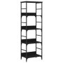 Estantería de madera de ingeniería negra 50x33x153 cm de , Librerías y estanterías - Ref: Foro24-835274, Precio: 62,77 €, Des...