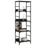 Estantería de madera de ingeniería negra 50x33x153 cm de , Librerías y estanterías - Ref: Foro24-835274, Precio: 62,77 €, Des...