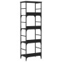 Estantería de madera de ingeniería negra 50x33x153 cm de , Librerías y estanterías - Ref: Foro24-835274, Precio: 62,77 €, Des...