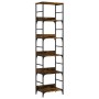 Engineered smoked oak wood bookshelf 50x33x188.5 cm by , Bookcases and shelves - Ref: Foro24-835281, Price: 75,29 €, Discount: %