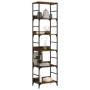 Engineered smoked oak wood bookshelf 50x33x188.5 cm by , Bookcases and shelves - Ref: Foro24-835281, Price: 75,29 €, Discount: %