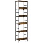 Engineered smoked oak wood bookshelf 50x33x188.5 cm by , Bookcases and shelves - Ref: Foro24-835281, Price: 75,29 €, Discount: %