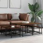 Stackable coffee tables, set of 5, engineered wood in brown oak color. by , Coffee table - Ref: Foro24-835338, Price: 80,15 €...