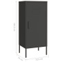 Anthracite steel storage cabinet 42.5x35x101.5 cm by , Lockers and storage cabinets - Ref: Foro24-336195, Price: 123,61 €, Di...