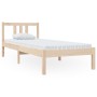 Estructura de cama madera maciza 75x190 cm de , Camas y somieres - Ref: Foro24-814844, Precio: 83,19 €, Descuento: %