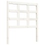 Solid white pine wood bed headboard 80.5x4x100 cm by , Headboards and footboards - Ref: Foro24-817866, Price: 40,67 €, Discou...