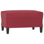 Red wine synthetic leather footrest 70x55x41 cm by , Ottomans - Ref: Foro24-349315, Price: 65,46 €, Discount: %