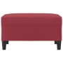 Reposapiés de cuero sintético rojo tinto 70x55x41 cm de , Otomanas - Ref: Foro24-349315, Precio: 65,46 €, Descuento: %