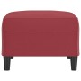 Reposapiés de cuero sintético rojo tinto 70x55x41 cm de , Otomanas - Ref: Foro24-349315, Precio: 65,46 €, Descuento: %