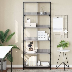 Sonoma Gray Engineered Wood Shelving 78.5x33x188.5 cm by , Bookcases and shelves - Ref: Foro24-835262, Price: 100,99 €, Disco...