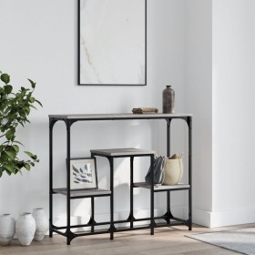 Sonoma gray engineered wood console table 89.5x28x76 cm by , Side tables - Ref: Foro24-833386, Price: 50,40 €, Discount: %