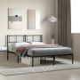 Estructura de cama con cabecero metal negro 135x190 cm de , Camas y somieres - Ref: Foro24-372178, Precio: 90,01 €, Descuento: %