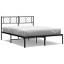 Estructura de cama con cabecero metal negro 135x190 cm de , Camas y somieres - Ref: Foro24-372178, Precio: 90,01 €, Descuento: %