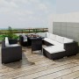 Garden furniture set 10 pieces and black synthetic rattan cushions by vidaXL, Garden sets - Ref: Foro24-41878, Price: 973,43 ...