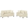 Set von Sofas mit 2 Stück Kissen Kunstleder cremefarben von , Sofas - Ref: Foro24-3201369, Preis: 466,18 €, Rabatt: %