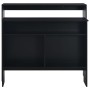 Mesa alta de bar con 2 tableros negro 130x40x120 cm de , Mesas de cocina y de comedor - Ref: Foro24-280218, Precio: 227,54 €,...