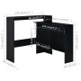 Mesa alta de bar con 2 tableros negro 130x40x120 cm de , Mesas de cocina y de comedor - Ref: Foro24-280218, Precio: 227,54 €,...