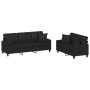 Set Sofas mit 2 Stück Kissen Kunstleder schwarz von , Sofas - Ref: Foro24-3201388, Preis: 563,09 €, Rabatt: %