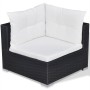 Set muebles de jardín 10 piezas y cojines ratán sintético negro de vidaXL, Conjuntos de jardín - Ref: Foro24-41878, Precio: 9...