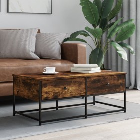 Engineered wood smoked oak coffee table 100x51x40 cm by , Coffee table - Ref: Foro24-833972, Price: 62,99 €, Discount: %