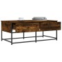 Engineered wood smoked oak coffee table 100x51x40 cm by , Coffee table - Ref: Foro24-833972, Price: 60,85 €, Discount: %