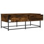 Engineered wood smoked oak coffee table 100x51x40 cm by , Coffee table - Ref: Foro24-833972, Price: 60,85 €, Discount: %