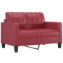 Set Sofas mit Kissen 3 Stück Kunstleder rot rot von , Sofas - Ref: Foro24-3201376, Preis: 563,13 €, Rabatt: %