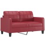 Set Sofas mit Kissen 3 Stück Kunstleder rot rot von , Sofas - Ref: Foro24-3201376, Preis: 563,13 €, Rabatt: %