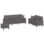 Set von Sofas mit 3 Stück Kissen Kunstleder grau von , Sofas - Ref: Foro24-3201395, Preis: 619,04 €, Rabatt: %