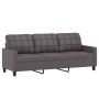 Set von Sofas mit 3 Stück Kissen Kunstleder grau von , Sofas - Ref: Foro24-3201395, Preis: 619,04 €, Rabatt: %