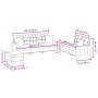 Set von Sofas mit 3 Stück Kissen Kunstleder grau von , Sofas - Ref: Foro24-3201395, Preis: 619,04 €, Rabatt: %