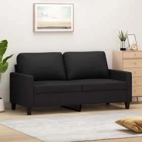 2-seater black synthetic leather sofa, 140 cm by , Sofas - Ref: Foro24-359137, Price: 238,99 €, Discount: %