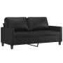 2-seater black synthetic leather sofa, 140 cm by , Sofas - Ref: Foro24-359137, Price: 241,06 €, Discount: %