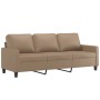 4-piece sofa set with cappuccino synthetic leather cushions by , Sofas - Ref: Foro24-3201407, Price: 691,96 €, Discount: %