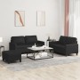 3-piece black faux leather sofa set with cushions by , Sofas - Ref: Foro24-3201413, Price: 519,97 €, Discount: %