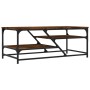 Smoked oak engineered wood coffee table 100x49x40 cm by , Coffee table - Ref: Foro24-835346, Price: 43,31 €, Discount: %