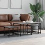 Stackable coffee tables set of 3, engineered wood, Sonoma gray. by , Coffee table - Ref: Foro24-835392, Price: 59,70 €, Disco...