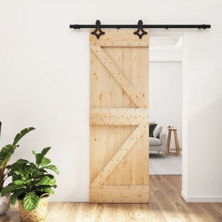 Sliding door with solid pine wood fittings 70x210 cm by , Doors - Ref: Foro24-3203122, Price: 187,65 €, Discount: %