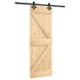 Puerta corredera con herrajes madera maciza de pino 70x210 cm de , Puertas - Ref: Foro24-3203122, Precio: 187,65 €, Descuento: %