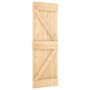 Puerta corredera con herrajes madera maciza de pino 70x210 cm de , Puertas - Ref: Foro24-3203122, Precio: 187,65 €, Descuento: %