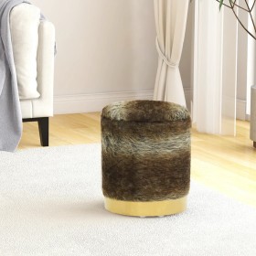 Mixed color plush round storage hocker by , Folding stools and chairs - Ref: Foro24-340295, Price: 32,99 €, Discount: %