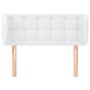 Cabecero de cuero sintético blanco 83x23x78/88 cm de , Cabeceros y pies de cama - Ref: Foro24-3117217, Precio: 51,87 €, Descu...