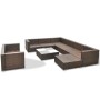 Set muebles de jardín 10 pzas y cojines ratán sintético marrón de vidaXL, Conjuntos de jardín - Ref: Foro24-41875, Precio: 1,...