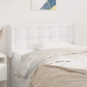 White synthetic leather headboard 83x16x78/88 cm by , Headboards and footboards - Ref: Foro24-3118841, Price: 49,88 €, Discou...