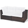 Set muebles de jardín 10 pzas y cojines ratán sintético marrón de vidaXL, Conjuntos de jardín - Ref: Foro24-41875, Precio: 1,...