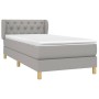 Box spring bed with light gray fabric mattress 80x200 cm by , Beds and slatted bases - Ref: Foro24-3126997, Price: 287,58 €, ...